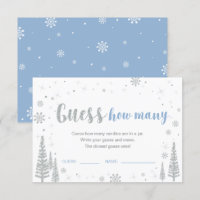 Guess How Many | Winter Blue Baby Shower Game Invi