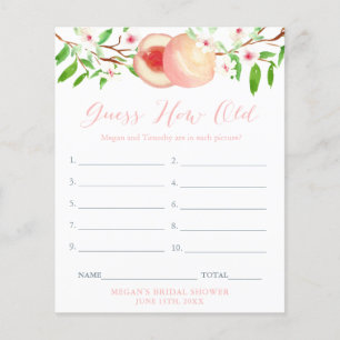 Guess How Old Bride Is in Photo Bridal Shower Game Flyer