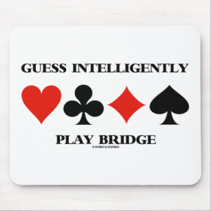 Guess Intelligently Play Bridge (Four Card Suits) Mouse Pad