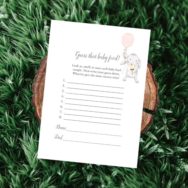 Guess That Baby Food Baby Sprinkle Game Card (Creator Uploaded)