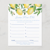 Guess The Age Of Bride And Groom Wedding Shower