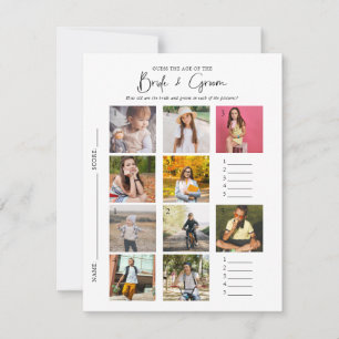 Guess The Age   Photo Bridal Shower Game Invitation