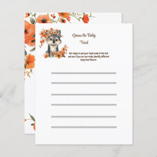 Guess the Baby Food - Baby Shower Game