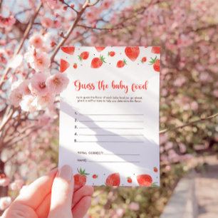 Guess The Baby Food Game, Berry Sweet Baby Shower Invitation