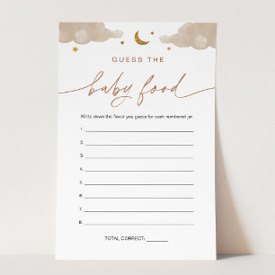 Guess the Baby Food Game Card Twinkle Little Star