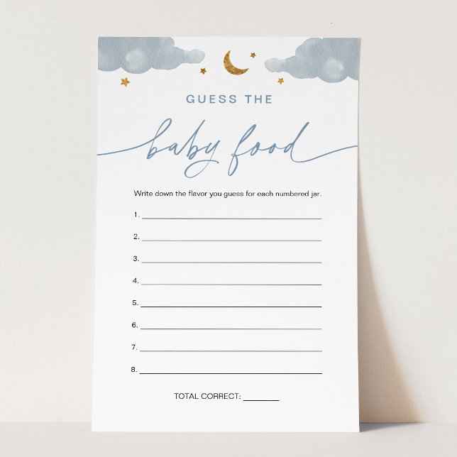 Guess the Baby Food Game Card Twinkle Little Star (Creator Uploaded)