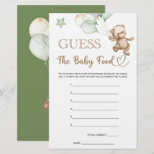 Guess the Baby Food Teddy Bear Baby Shower