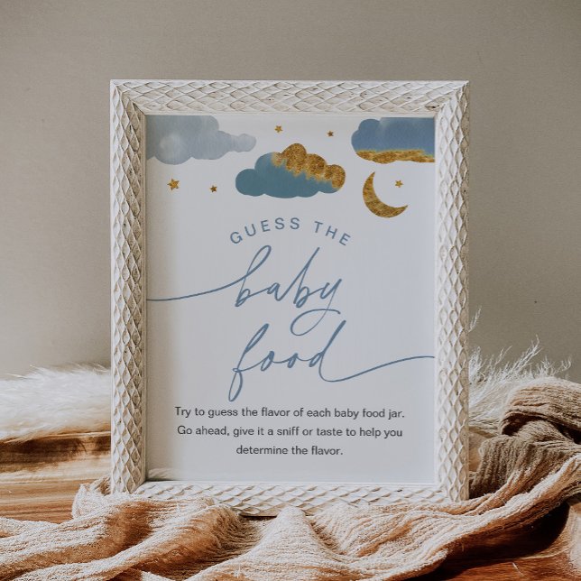 Guess the Baby Food Twinkle Star Baby Shower Boy Poster (Creator Uploaded)