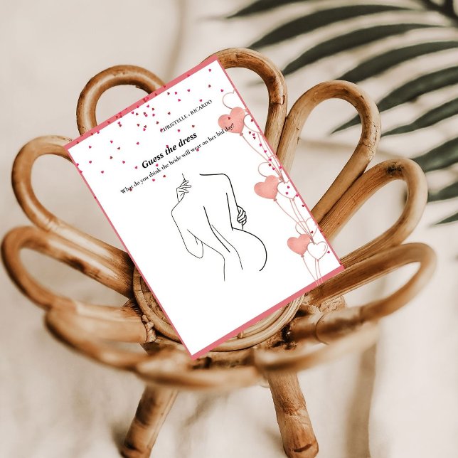 Guess the bride dress bridal shower game Card (Creator Uploaded)