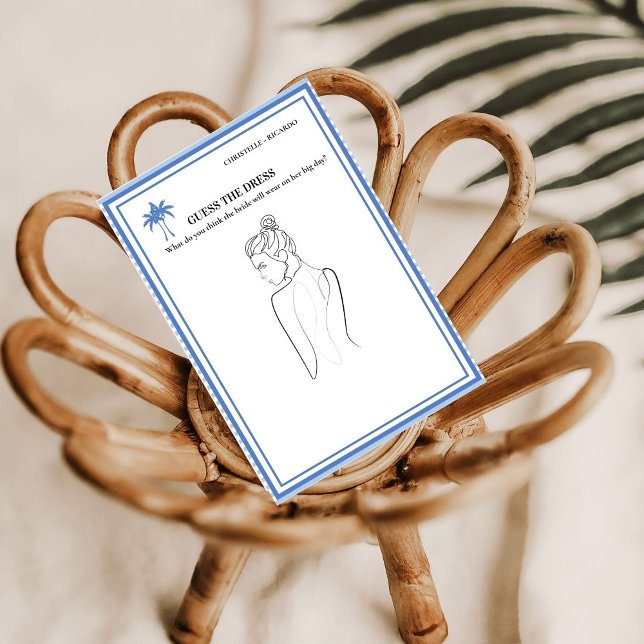  Guess the bride dress bridal shower game Card (Creator Uploaded)