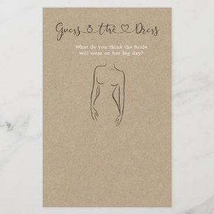 Guess The Dress Bridal Shower Game