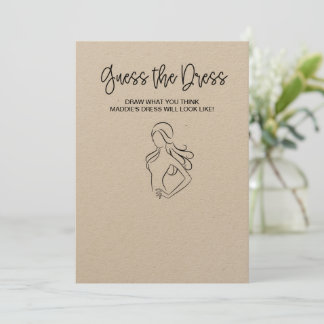 Guess the Dress Bridal Shower Game Invitation