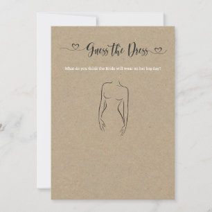 Guess the Dress Bridal Shower Game Invitation