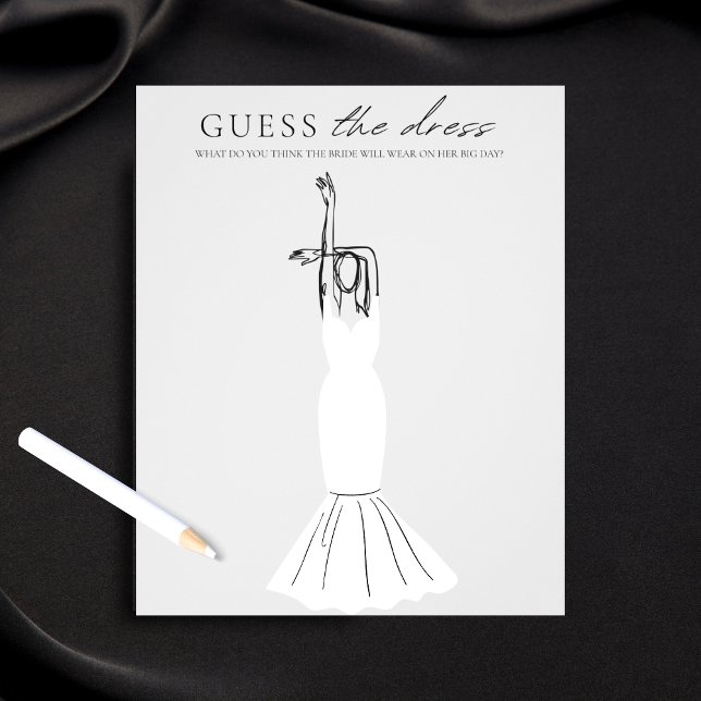 Guess the Dress Bridal Shower Game Minimalist Flyer (Creator Uploaded)