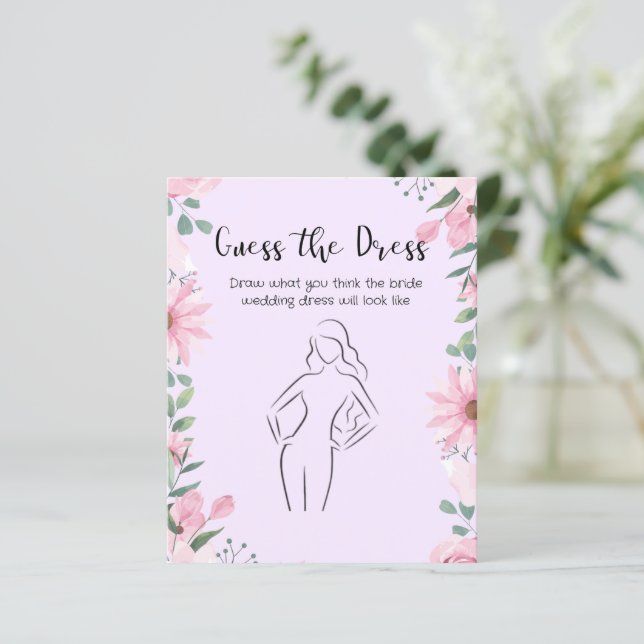 Guess the dress game card (Standing Front)