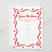Guess the Dress Retro Cherry bridal Game card