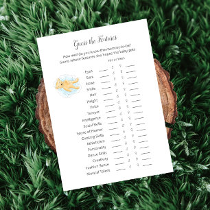 Guess The Features Game Boy Teddy Bear Card