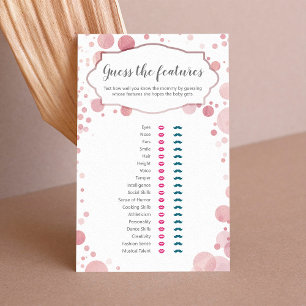 "Guess the Features" Rose Baby Trait Shower Game