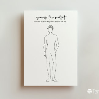 Guess The Outfit - Bridal Shower Game Holiday Card