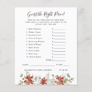 Guess The Price Baby Shower Game