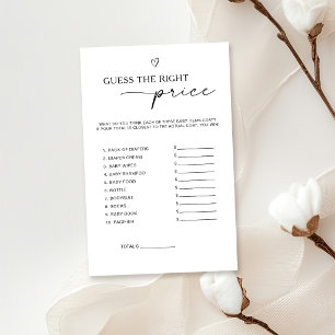 Guess The Price Baby Shower Game
