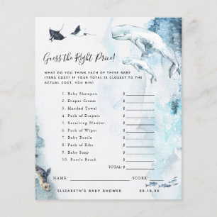 Guess The Price Baby Shower Game