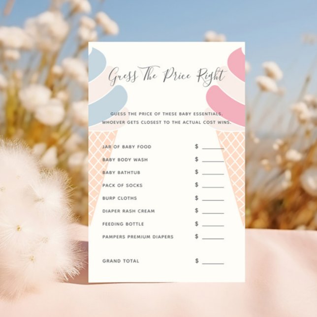 Guess The Price Game Ice Cream Gender Reveal (Creator Uploaded)