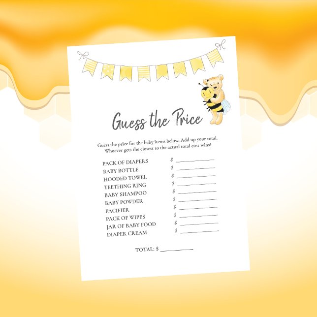 Guess The Price Game Teddy Bear Card (Creator Uploaded)