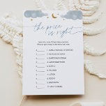 Guess the Price Twinkle Star Baby Shower Game Invitation<br><div class="desc">The Twinkle Little Star Collection features watercolor clouds and glittery moon and stars lending the collection a dreamy and whimsical feel. While the inclusion of both neutral tones and blue options make it adaptable for any gender. The bohemian elements adds a trendy and modern touch, making this collection a great...</div>