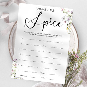 Guess The Spice Bridal Shower Game Invitation