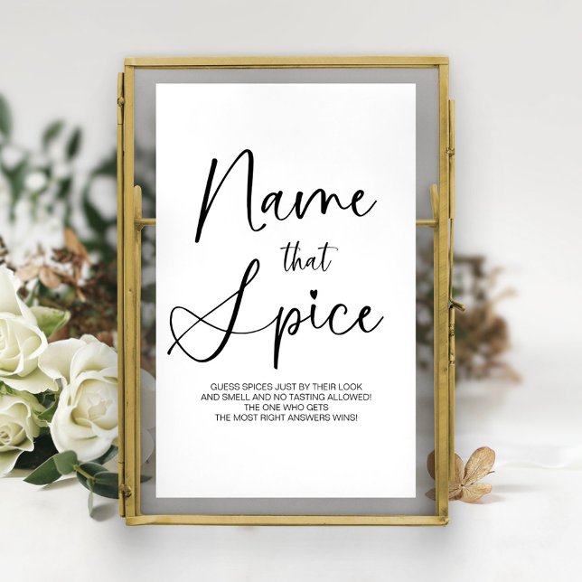 Guess The Spice Bridal Shower Game Sign (Creator Uploaded)
