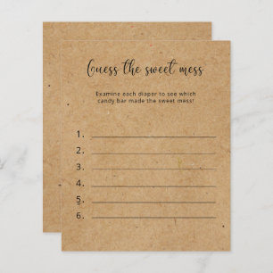 Guess the Sweet Mess - Baby Shower Game