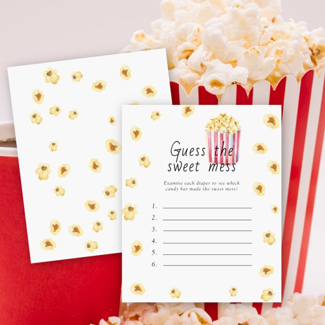 Guess the Sweet Mess Baby Shower Game - Popcorn (Creator Uploaded)