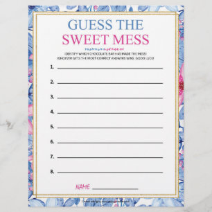 Guess The Sweet Mess [Floral Watercolors] Custom Letterhead