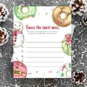 Guess the sweet mess - winter baby shower game