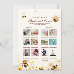 Guess their agee bride & Groom shower game Card