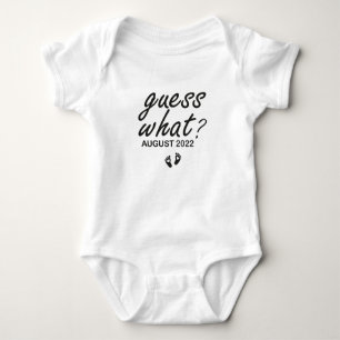  Guess what? august 2022,Twins Pregnancy Baby Bodysuit