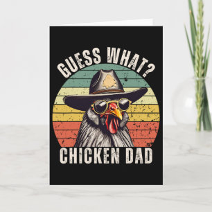 Guess What Checken Dad Daddy Cowboy Father's Day V Card