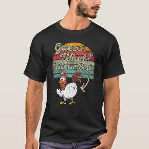 Guess What Chicken Butt  Chicken Joke Retro Vintag T-Shirt