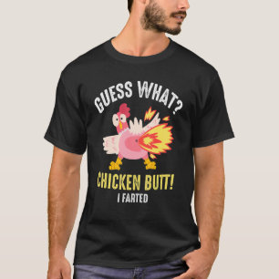 Guess What Chicken Butt Cute Chickens Animal Buff T-Shirt