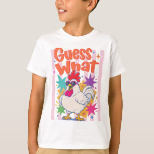 Guess What Chicken Butt Funny Retro Chicken T-Shirt