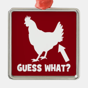 Guess What? Chicken Butt Metal Tree Decoration