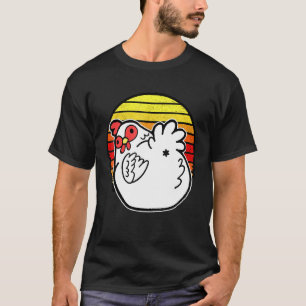 Guess What Chicken Butt Retro Vintage Sunset Jokes T-Shirt