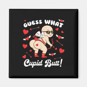 Guess What Cupid Butt Funny Cupid Heart Valentine Magnet