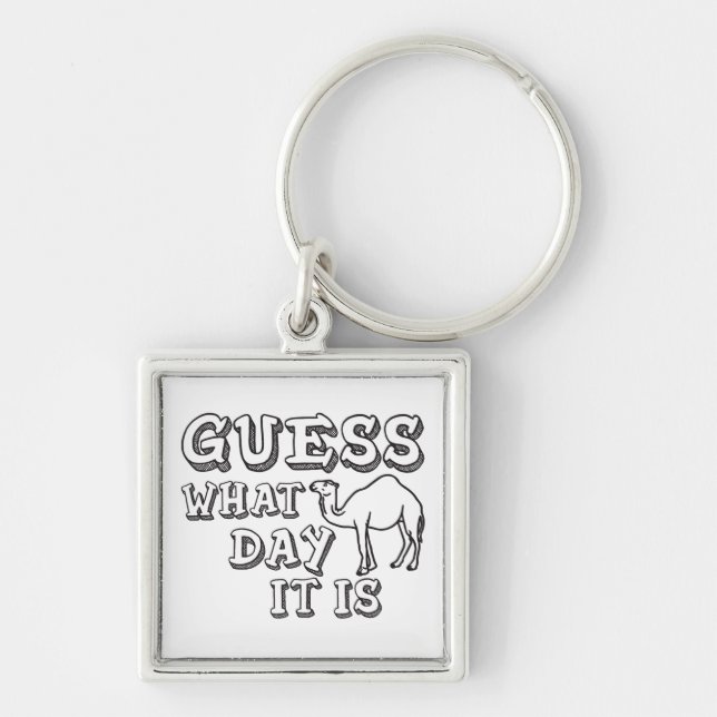 Guess What Day It Is - Hump Day - Funny Camel Key Ring (Front)
