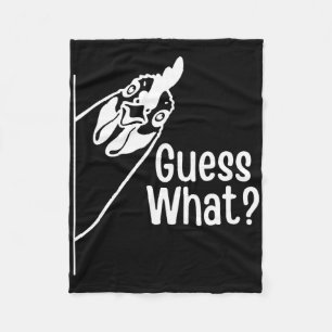 Guess What Funny Chicken Butt Joke Fleece Blanket