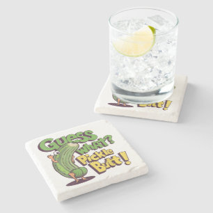 Guess What_ Pickle Butt! Funny Cucumber Stone Coaster