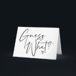 Guess What Pregnancy Announcement for Grandparents<br><div class="desc">Celebrate this amazing moment with your parents,  Mom and Dad,  sister or friends with this beautiful,  modern Guess What? Pregnancy Announcement card for Grandparents,  Grandmother,  Grandfather,  Aunty or your can customize the text to suit your needs.</div>