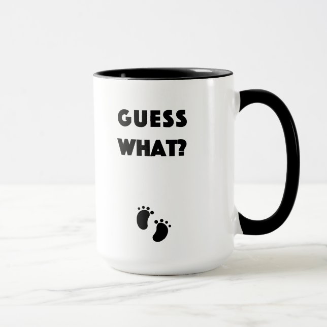 Guess What Pregnancy Announcement Mug (Right)