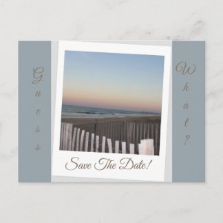 Guess what? Save the date Announcement Postcard